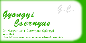 gyongyi csernyus business card
