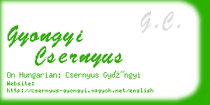 gyongyi csernyus business card